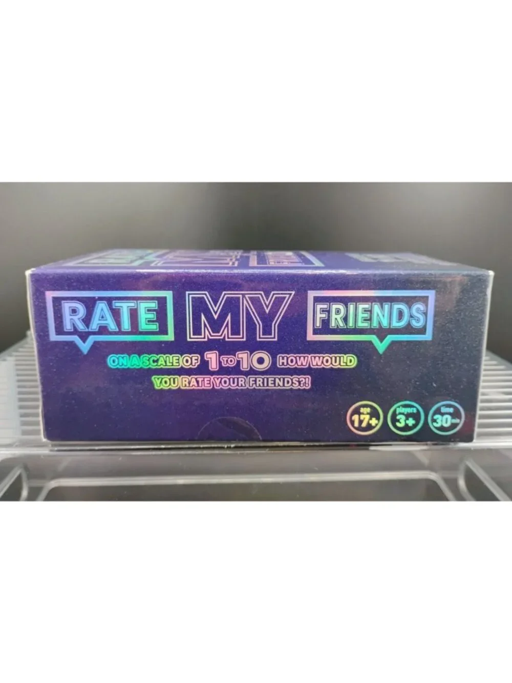 Rate My Friends Holographic Party Game Age 17+